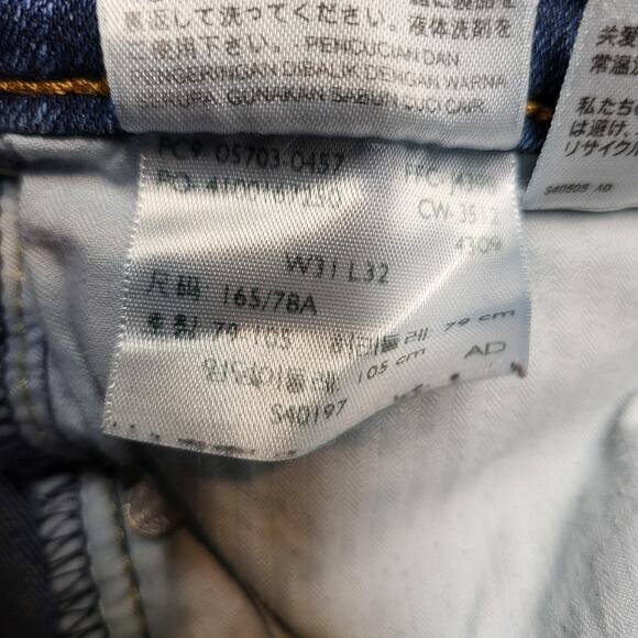 Levi's Jeans Womens 31 Blue Demi Curve Stretch Slim Straight W31 L32 Denim - Picture 5 of 11